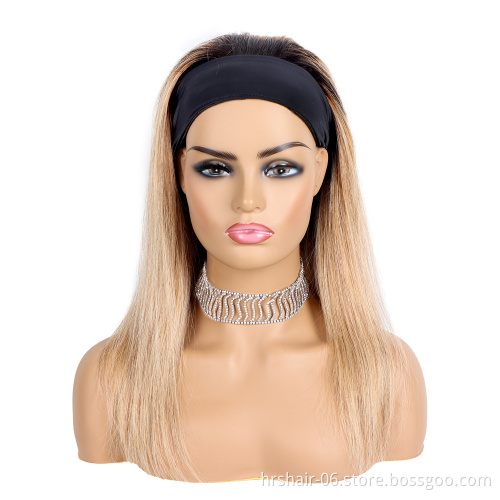 straight headband,black,1b/27 leopard color ,Wigs With Headband on sale,Cuticle Aligned Human Hair Headband Wigs for Black Women